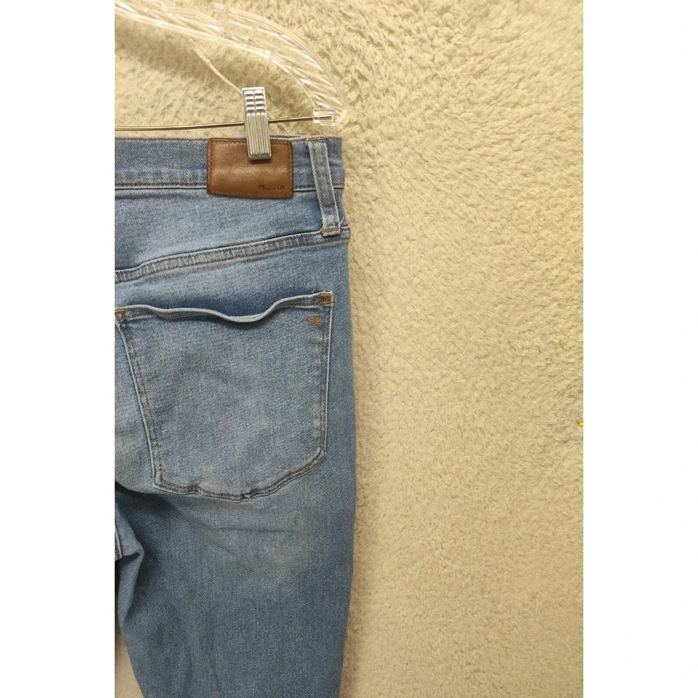 Madewell Women Jeans 33x26 Blue Cotton Blend High Rise Straight Leg Regular Fit